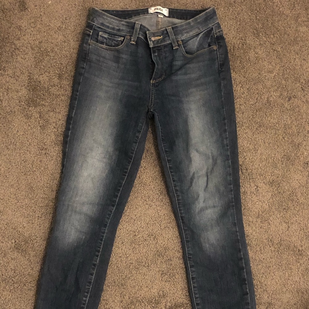 Paige high rise dark denim jeans
